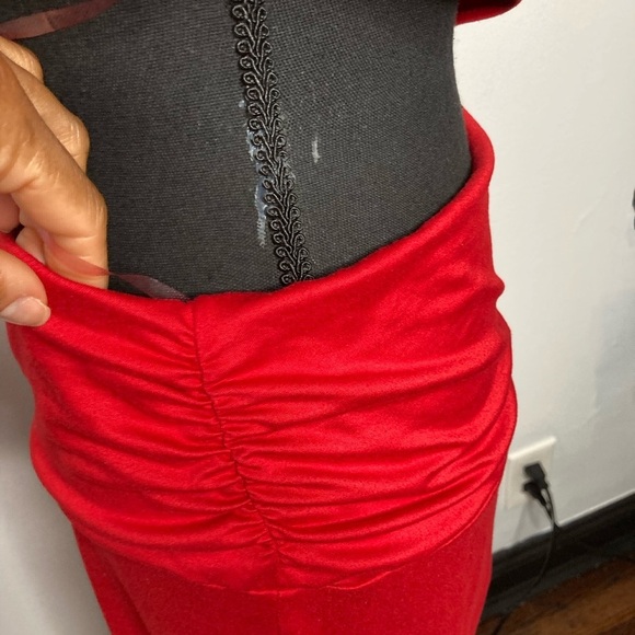 Chic Red Cutout Maxi Dress - Picture 7 of 10